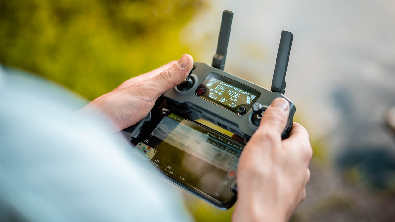 Operação aérea de mapeamento com drone